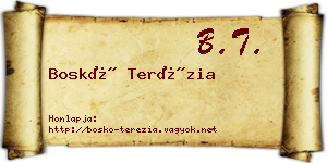 Boskó Terézia névjegykártya